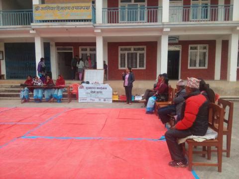 चौधौं महिला स्वयंसेविका दिवसका अवसरमा वडा स्तरीय महिला स्वास्थ्य स्वयंसेविका हाजिरीजवाफ प्रतियोगिता सञ्चालन हुँदै